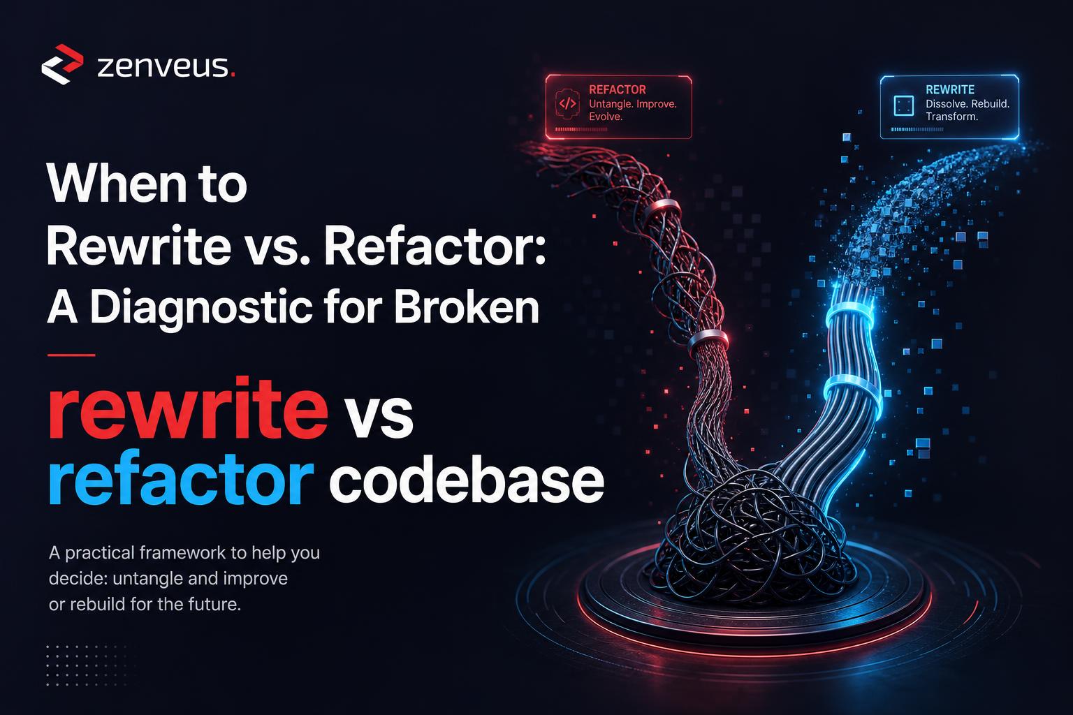 When to Rewrite vs. Refactor: A Diagnostic for Broken
